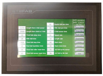 The touch-screen computer allows the user to configure the machine as per his requirement. Control speed and precisely sync it with the flat-work ironer.
